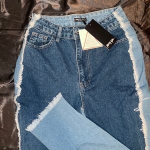 Nasty gal two toned distressed denim size US 0
